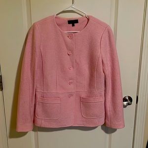 Pink, wool blend blazer from Talbots
